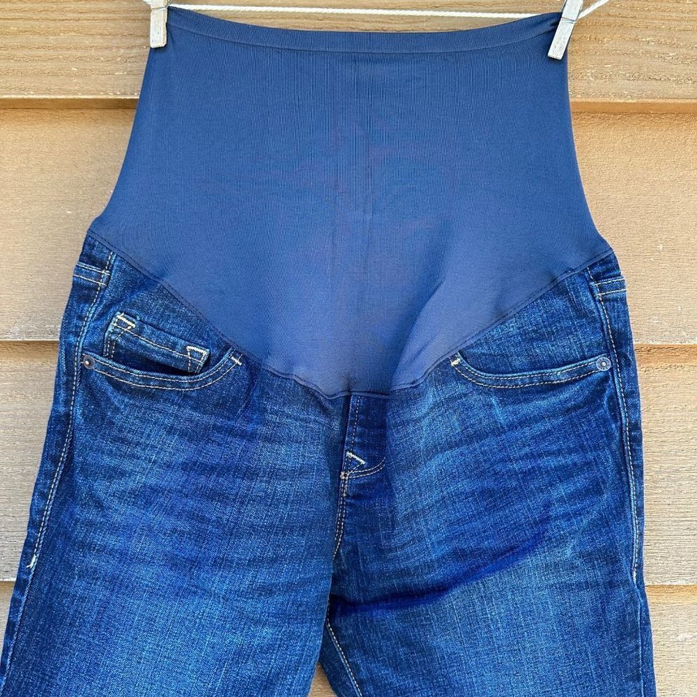 Old Navy Maternity Full Panel Skinny Blue Jeans Size 4 - Picture 4 of 11
